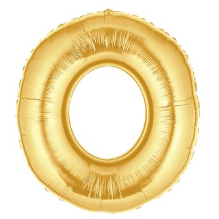 Fóliový balonek 101 cm, písmeno "O", zlatý