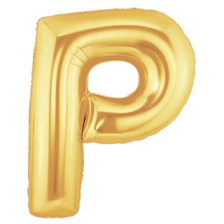 Fóliový balonek 101 cm, písmeno "P", zlatý