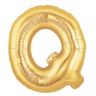 Fóliový balonek 101 cm, písmeno "Q", zlatý