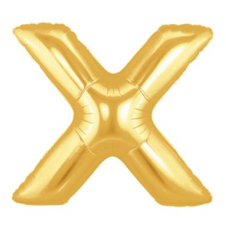Fóliový balonek 101 cm, písmeno "X", zlatý