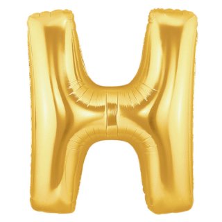 Fóliový balonek 101 cm, písmeno "H", zlatý