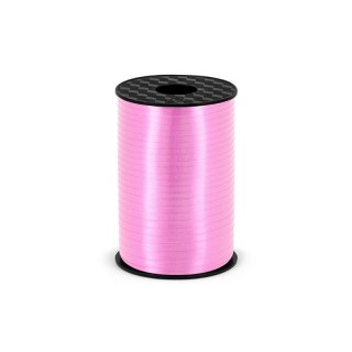 Stuha plastová, světle růžová, 0.5cm/225m (zn. PartyDeco)