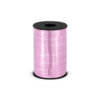 Stuha plastová, růžová, 0,5cm/225m