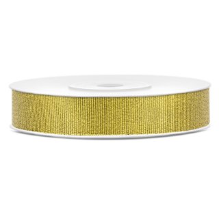 Glitrová stuha zlatá, 1cm/25m (zn. PartyDeco)