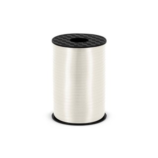 Stuha plastová, bílá, 0.5cm/225m (zn. PartyDeco)