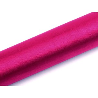 Organza, tmavě růžová, 16cm/9m (zn. PartyDeco)