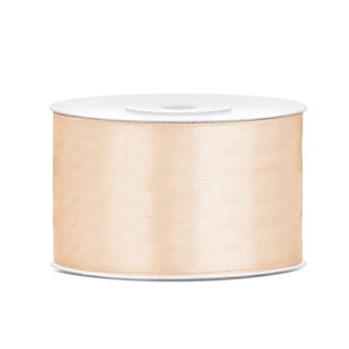 Stuha saténová, krémová, 3.8cm/25m (zn. PartyDeco)