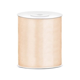 Stuha saténová, krémová, 10cm/25m (zn. PartyDeco)