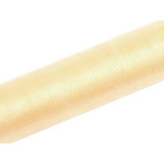 Organza, krémová, 16cm/9m (zn. PartyDeco)