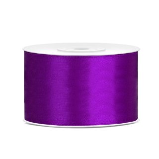 Stuha saténová, fialová, 3.8cm/25m (zn. PartyDeco)