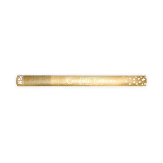 Vystřelovací konfety - srdíčka zlaté, 60cm