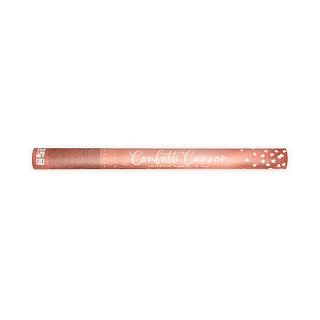 Vystřelovací konfety - srdíčka růžovozlaté, 60cm