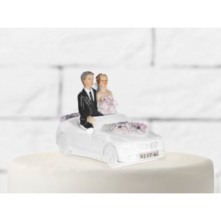 Figurky na dort, novomanželé, v autě