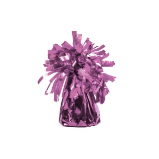 Těžítko na balónky - fóliové s třásněmi, růžové, 150g (zn. PartyDeco)