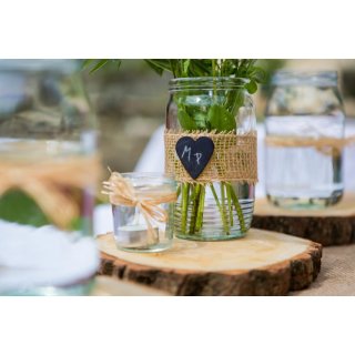 Dřevěná podložka, 10-12cm průměr, set 2ks (zn. PartyDeco)