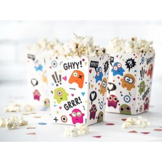 Box na popcorn Příšerky, set 6ks (zn. PartyDeco)