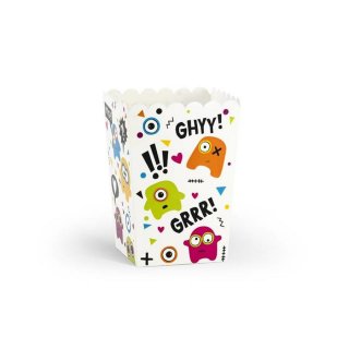 Box na popcorn Příšerky, set 6ks (zn. PartyDeco)