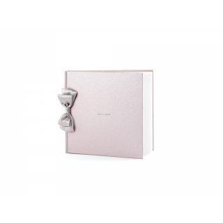 Svatební kniha hostů - růžová 20,5 x 20,5cm - 60 stran