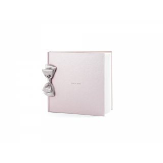 Svatební kniha hostů - růžová, 20.5x20.5cm - 60 stran (zn. PartyDeco)