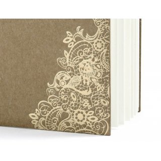 Svatební kniha hostů, přírodní - 21x19.7 cm, 22 stran (zn. PartyDeco)