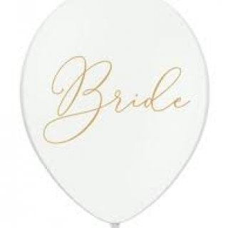 Pastelový balonek Bride, bílý, 30cm (zn. PartyDeco)