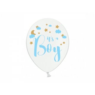 Pastelový balonek It´s a Boy, bílo/modrý,  30 cm
