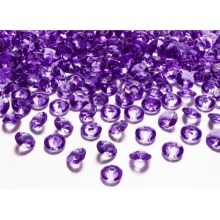 Diamantové konfety, 12mm, švestkové (zn. PartyDeco)