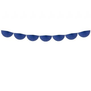 Girlanda, rozety 40 cm, tm. modrá (zn. PartyDeco)