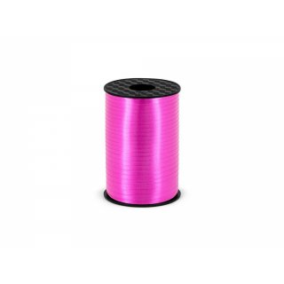 Stuha plastová na balónky, zářivě růžová, 0.5cm/225m (zn. PartyDeco)