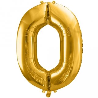 Fóliový balón 86 cm, zlatý, číslo 0