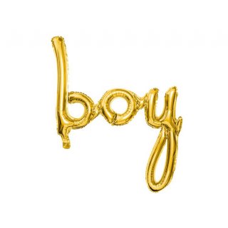 Foliový balonek, nápis "Boy" zlatý