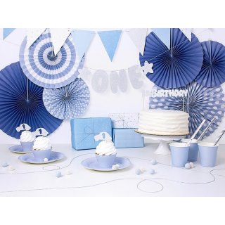Zápich pro dort / cupcake - pro 1. narozeniny, stříbrná autíčka, set 6ks (zn. PartyDeco)