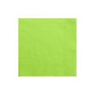 Ubrousky třívrstvé, limetkově zelená, 33x33, set 20ks (zn. PartyDeco)