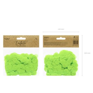 Konfety, papírová kolečka,limetkově zelená