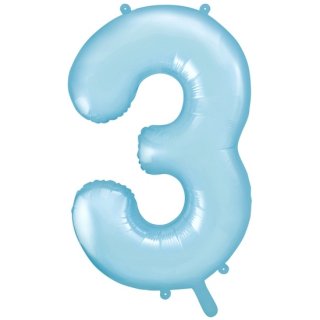 Fóliový balón 86 cm, modrý, číslo 3