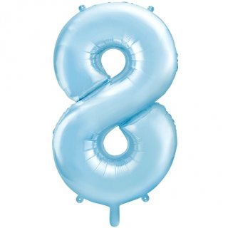 Fóliový balón 86 cm, modrý, číslo 8