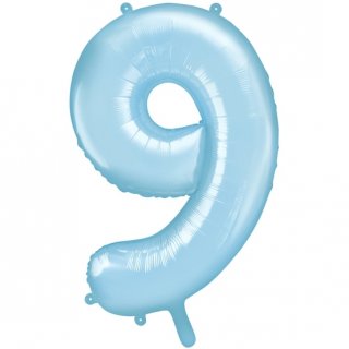 Fóliový balón 86 cm, modrý, číslo 9