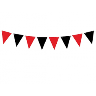 Girlanda papírová, PIRÁTSKÁ, vlaječky, délka 1.5m (zn. PartyDeco)- 1,5m