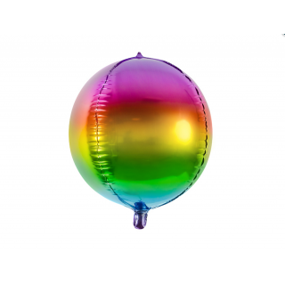 Foliový balónek Duhová koule, 40cm