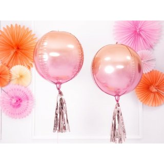 Fóliový balónek růžovo-oranžové ombre, 35cm (zn. PartyDeco)