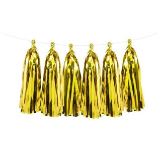 Girlanda se střapci, 0.3x1.5m, zlatá barva (zn. PartyDeco)
