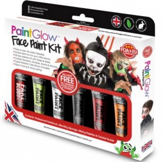 Sada barev na obličej i tělo Halloween, 13ml, set 6ks (zn. PainGlow)