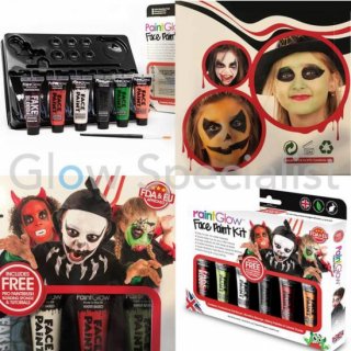 Sada barev Halloween - černá, bílá, oranžová, 13 ml (zn. PaintGlow)