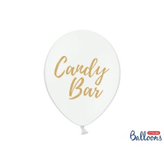 Balónek "Candy Bar" pastelový bílý, 30cm