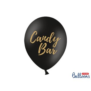 Latexový balónek "Candy Bar", černý, pastelový, velikost 30cm (zn. PartyDeco)