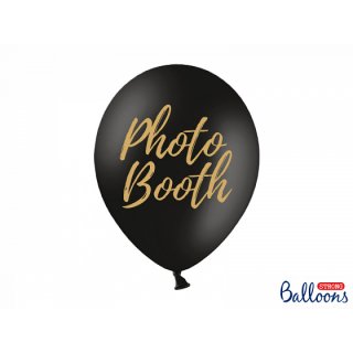 Latexový  balónek "Photo Booth", černý, pastelový, velikost 30cm (zn. StrongBalloons)