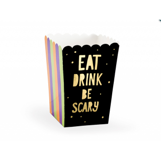 Box na popcorn "EAT DRINK BE SCARY", 6KS