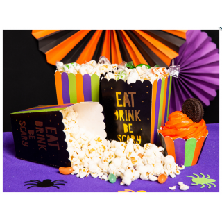 Box na popcorn "EAT DRINK BE SCARY", 6KS