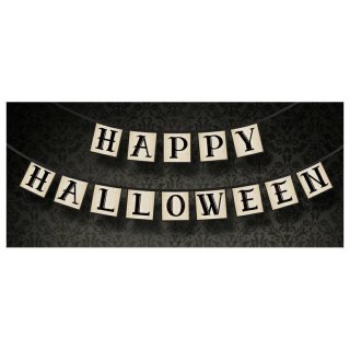 Halloweenská girlanda "Happy Halloween", délka 2.10mx14 cm (zn. PartyDeco)