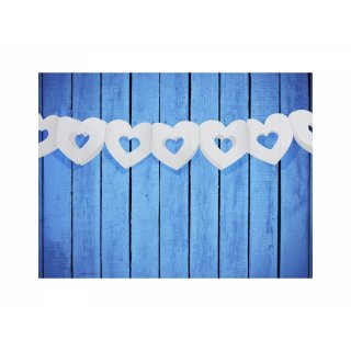 Girlanda Srdce, bílá, délka 3m (zn. PartyDeco)